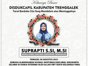 Kadispendukcapil Trenggalek Meninggal Usai Berjuang 2 Pekan Lawan COVID-19