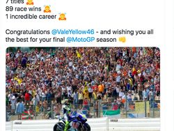 Grazie Valentino Rossi Membahana di Linimasa
