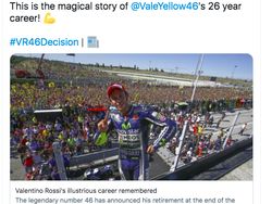 Grazie Valentino Rossi Membahana di Linimasa