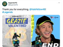 Grazie Valentino Rossi Membahana di Linimasa