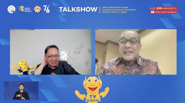 (Kanan) Ketua Asosiasi Televisi Swasta Indonesia (ATVSI) Syafril Nasution