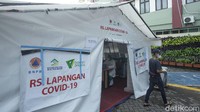 Dalam acara peresmian RS Lapangan Covid-19, RSUD Matraman menerima bantuan berupa 100 tabung oksigen dan ratusan APD dari salah satu lembaga sosial.