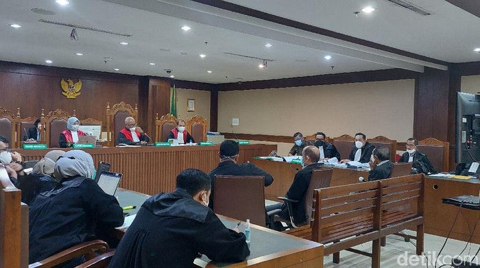 Sidang di Pengadilan Tipikor Jakarta, Jalan Bungur Besar Raya, Jakarta, Jumat (6/8/2021) (Foto: Zunita Putri/detikcom)
