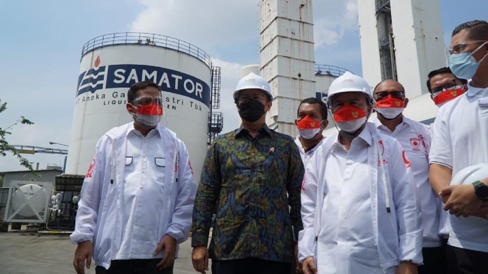 Sufmi Dasco Ahmad dan Budi Gunadi Sadikin tinjau PT Samator