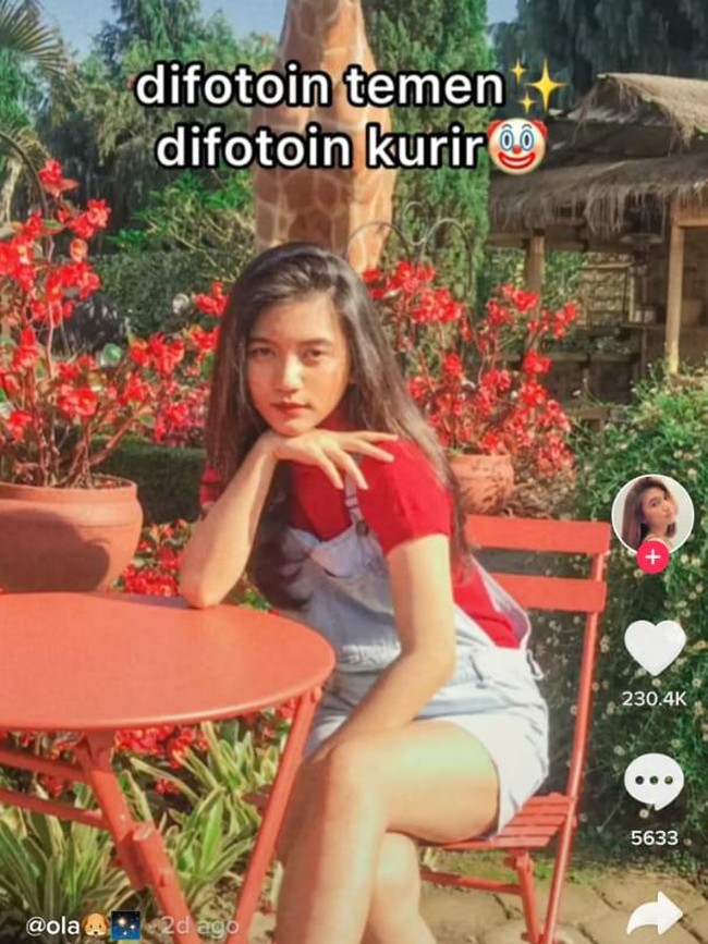 Jadi Viral, Perbedaan TikTokers Saat Difotoin Teman Vs Kurir Ini Bikin Ngakak