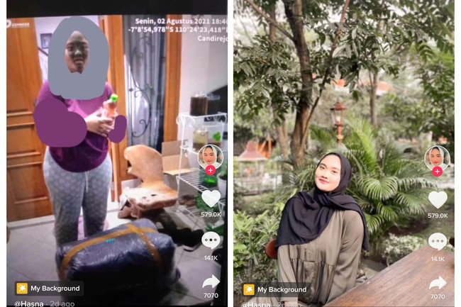 Kebanyakan orang menertawai ekspresi wajah yang tidak siap untuk dipotret. Foto: TikTok @hasnaesde