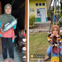 Bikin ngakgak, wanita ini merasa ekspresinya mirip penerima bansos. Foto: TikTok @g_oktamela