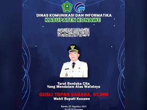 Wakil Bupati Konawe Gusli Topan Sabara Meninggal Dunia