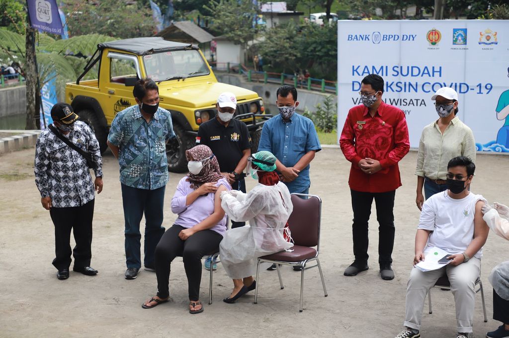 Gaspol! 1.000 Pelaku Usaha Wisata Sleman Divaksin