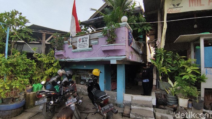Suasana kawasan Tambak Lorok, Semarang yang semakin tenggelam, Sabtu (7/8/2021).