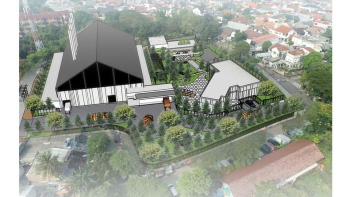 Desian proyek Fasilitas Pengelolaan Sampah Antara (FPSA) di kawasan Taman Tebet, Jakarta Selatan.