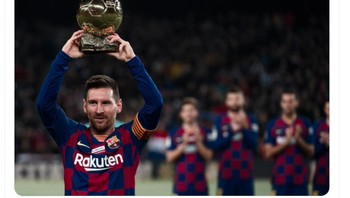 Terima kasih untuk semuanya, Messi, apa yang kau berikan takkan bisa terulang. Tapi ini waktunya untuk move on. Foto: Twitter