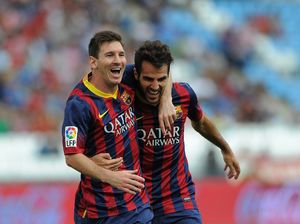 Pesan Menyentuh Fabregas untuk Messi yang Tinggalkan Barcelona