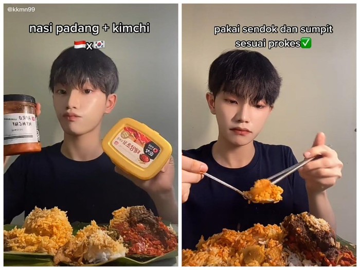 Begini Jadinya Kalau Nasi Padang Dimakan dengan Kimchi