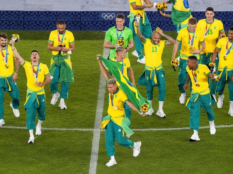 Semarak Tim Sepakbola Brasil Sabet Emas Olimpiade Tokyo