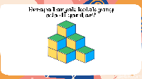 Hitung baik-baik ada berapa kotak kubus dalam gambar.