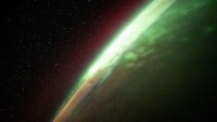 Aurora Australis sangat spektakuler dalam pemandangan ini dari stasiun di atas Samudera Hindia di antara Asia dan Antartika, tulis ISS. (ISS/Instagram)