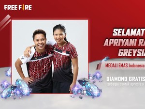 Garena Kasih Diamond Free Fire Seumur Hidup Buat Greysia dan Apriyani