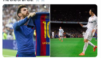 Akhir sebuah era, La Liga tidak akan lagi sama tanpa Ronaldo dan Messi. Foto: Twitter