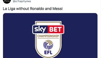 La Liga tanpa Ronaldo dan kini Messi disamakan dengan Liga Championship di Inggris. Foto: Twitter