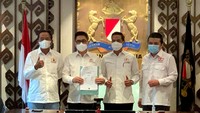 Pengumuman jajaran pengurus Kadin periode 2021-2026 itu dilakukan secara luring dan daring, yang telah telah disusun secara bersama-sama, di Jakarta, Senin (9/9/2021). 