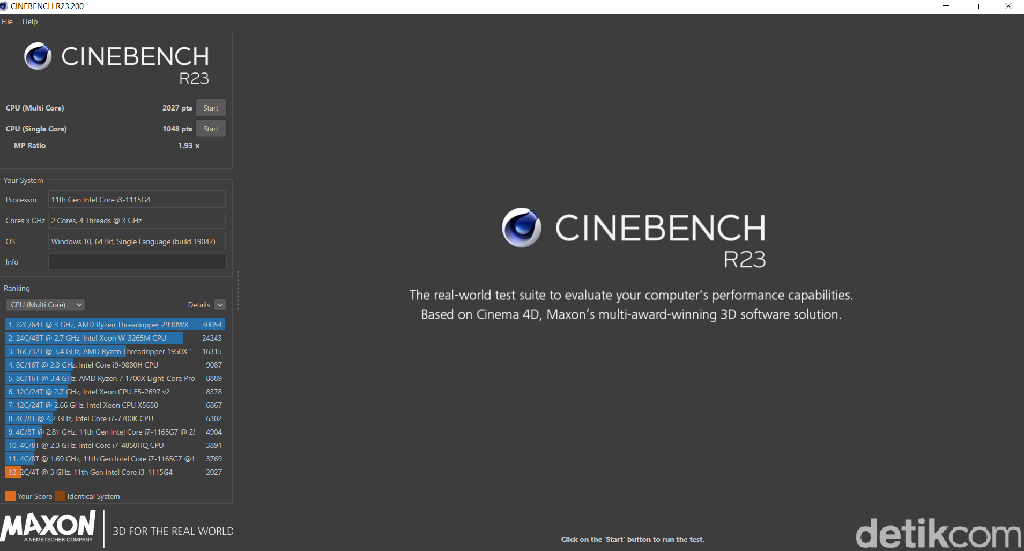 Benchmark RedmiBook 15 Benchmark RedmiBook 15