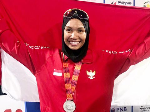 Dhita Juliana atlet voli pantai.