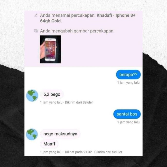 Kalau pembelinya orang yang mudah sakit hati bisa-bisa langsung ditinggal deh, nggak jadi beli. Definisi typo yang bisa menimbulkan perpecahan di antara penjual dan pembeli nih. Foto: Instagram