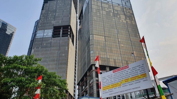 Proyek pembangunan gedung super tall INDONESIA 1 di Jl. MH Thamrin No.13, Jakarta Pusat, terancam mangkrak.