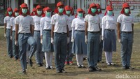 Latihan rutin tersebut digelar di Alun-alun Selatan Yogyakarta, Selasa (10/8/2021).