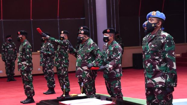 Panglima TNI Marsekal Hadi Tjahjanto pimpin sertijab Danpaspampres, Pangkogabwilhan I dan III