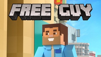 Guy sudah tidak lagi berprofesi sebagai teller bank, ia akan berlabuh ke dunia pixel, Minecraft, untuk membangun beberapa rumah dan mengembangkan peternakan. Foto: (Facebook: Free Guy)