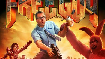 Bagaimana ya jadinya kalau Guys harus bertarung dengan iblis di filmnya, seperti game Doom ini. Foto: (Facebook: Free Guy)