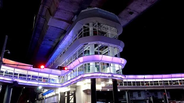 Jembatan CSW di Jalan Sisingamangaraja, Jaksel, Rabu (11/8/2021) malam.