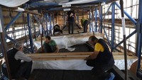 Teorinya adalah kapal tersebut - disebut sebagai kapal matahari - dibangun supaya firaun dapat berlayar di langit setelah ia meninggal. Dok. Kementerian Urusan Kepurbakalaan Mesir via BBC Indonesia