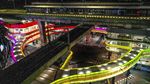Pesona Skybridge MRT ASEAN-Halte Transjakarta CSW Saat Malam Hari