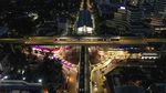 Pesona Skybridge MRT ASEAN-Halte Transjakarta CSW Saat Malam Hari
