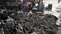 Kebakaran tersebut menghanguskan sebanyak 110 unit rumah warga.  