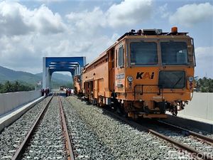Jalur KA Bandara Yogyakarta Diuji Coba Sebelum Dioperasikan 17 Agustus
