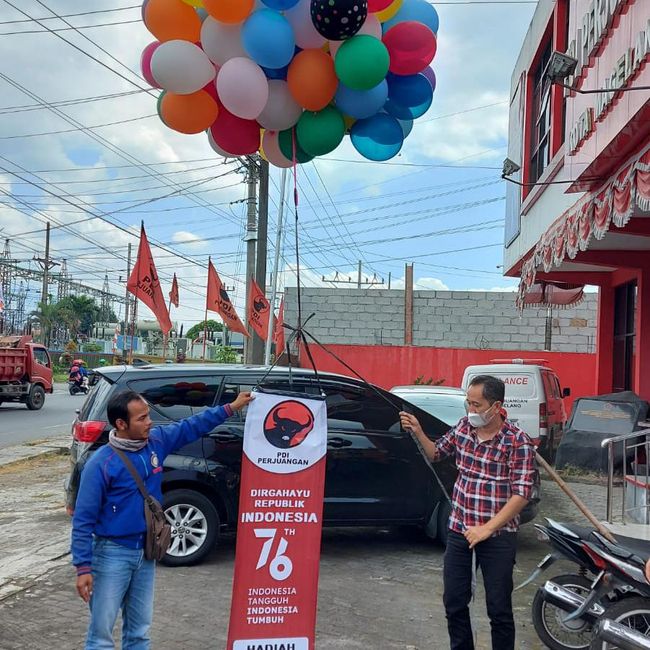 Contoh balon udara yang akan ditrerbangkan PDIP Jateng