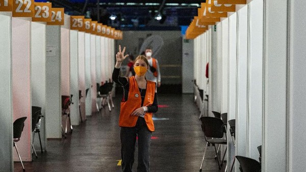 Pesta vaksinasi ini bertujuan untuk meningkatkan kekebalan imunitas yang kian menurun di Jerman. (John MACDOUGALL / POOL / AFP)