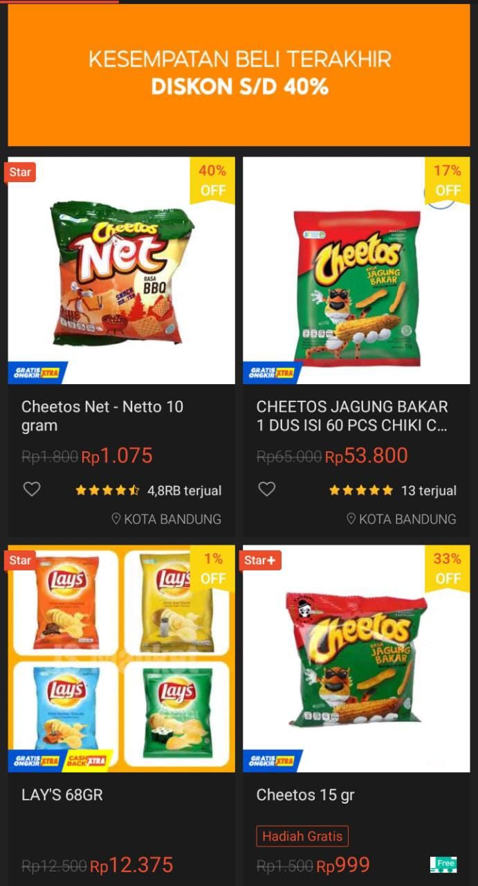 Pekan Terakhir Lays, Cheetos dan Doritos