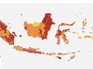 Peta Sebaran Kasus Covid-19 RI 21 Agustus: Jatim Tertinggi