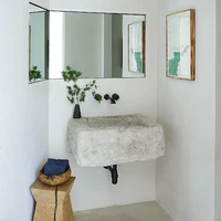 Wastafel unik di salah satu sudut rumah pentolan band Maroon 5. (Foto: Architectural Digest/William Abranowicz)