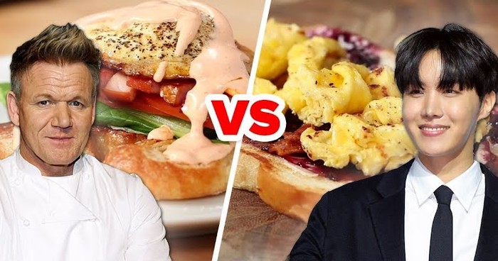 Sandwich J-Hope BTS Adu Resep Sandwich J-Hope BTS vs Gordon Ramsay, Mana yang Lebih Enak?