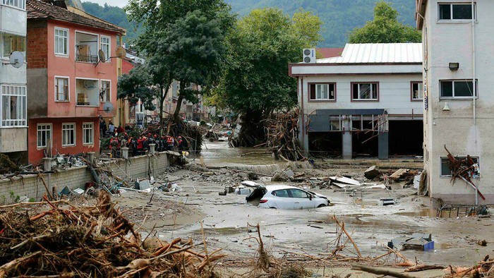 Turkeys disaster response authority said 25 people had lost their lives in the northern Kastamonu province Handout IHH/AFP