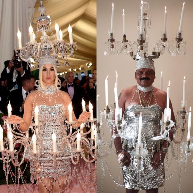 Kalau berada di tengah-tengah lilin asli seperti yang dikenakan Just Sul kira-kira panas nggak ya? Pria yang satu ini memang gak pernah setengah-setengah deh kalau cosplay, kocak abis! Foto: Instagram/@sulebrities