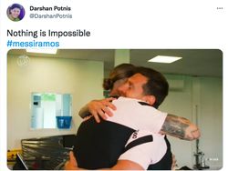 Messi dan Ramos Berpelukan, Netizen: Dunia yang Aneh