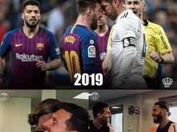 Messi dan Ramos Berpelukan, Netizen: Dunia yang Aneh