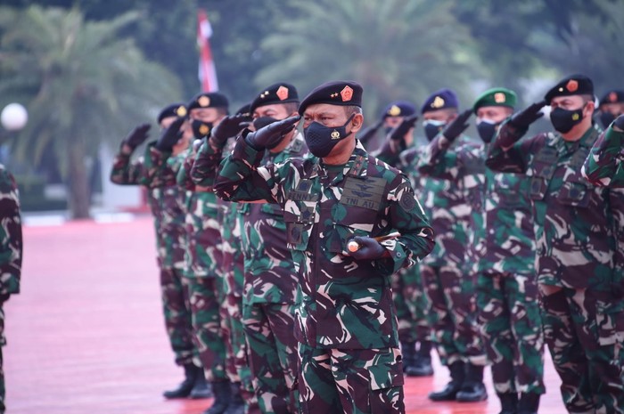 Panglima TNI Terima Laporan Kenaikan Pangkat 52 Perwira Tinggi